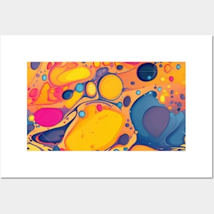 Abstract oil and water mix background Posters and Art